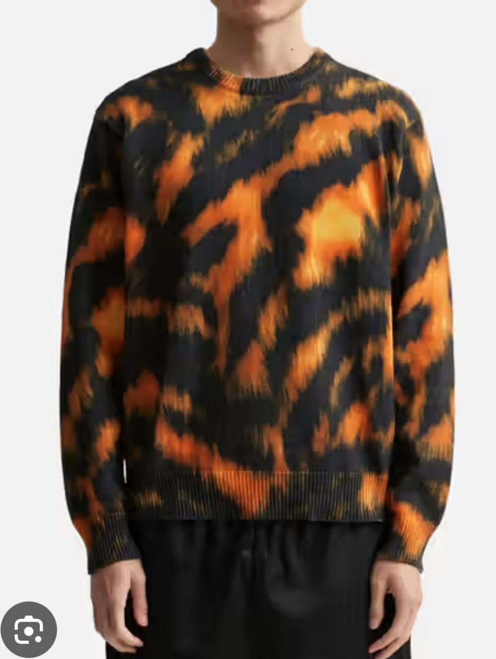 Stussy Rare Printed Fur Sweater Crew Neck Small